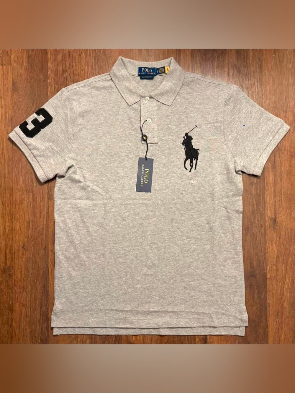 Polo by Ralph Lauren Gray Custom Slim Fit Big Pony